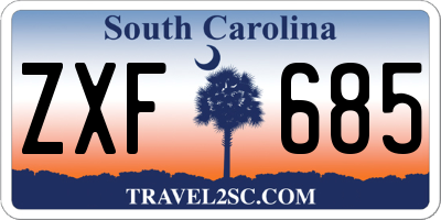 SC license plate ZXF685