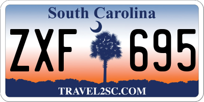 SC license plate ZXF695