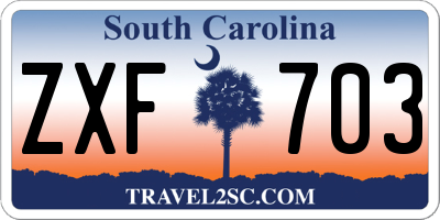 SC license plate ZXF703