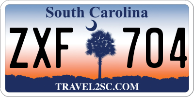 SC license plate ZXF704