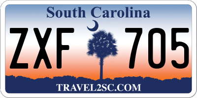 SC license plate ZXF705