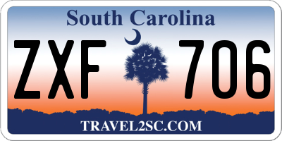 SC license plate ZXF706
