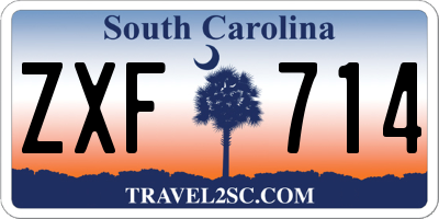 SC license plate ZXF714