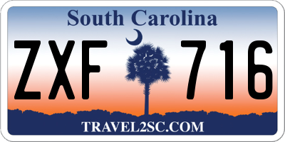 SC license plate ZXF716