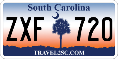 SC license plate ZXF720