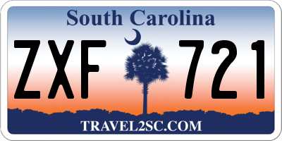 SC license plate ZXF721