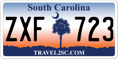 SC license plate ZXF723