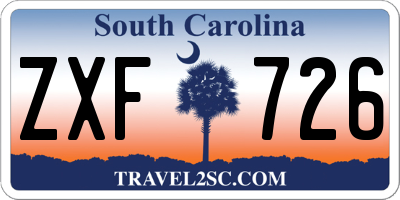 SC license plate ZXF726