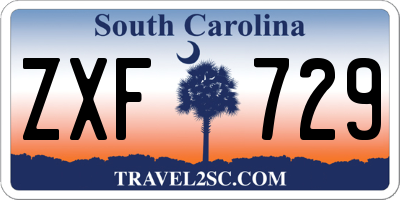 SC license plate ZXF729