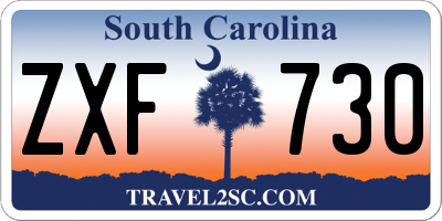 SC license plate ZXF730