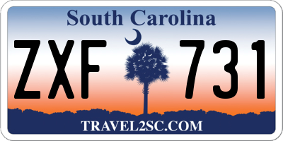 SC license plate ZXF731
