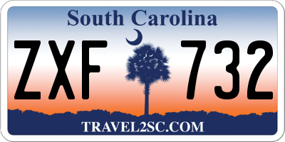 SC license plate ZXF732