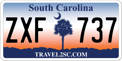 SC license plate ZXF737