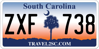 SC license plate ZXF738