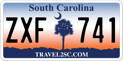 SC license plate ZXF741