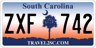 SC license plate ZXF742