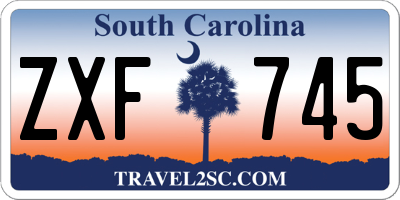 SC license plate ZXF745
