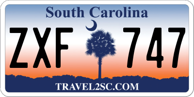 SC license plate ZXF747