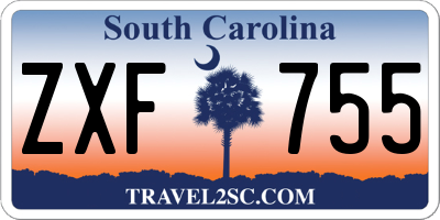 SC license plate ZXF755