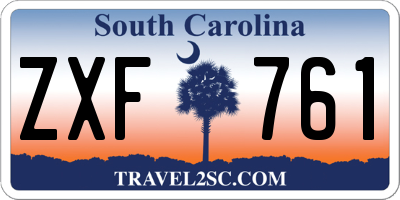 SC license plate ZXF761