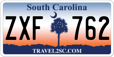 SC license plate ZXF762