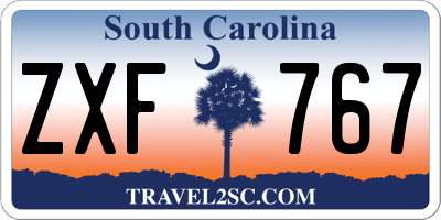 SC license plate ZXF767