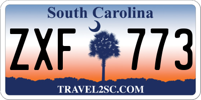 SC license plate ZXF773