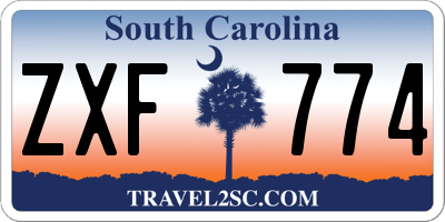 SC license plate ZXF774