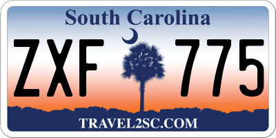 SC license plate ZXF775