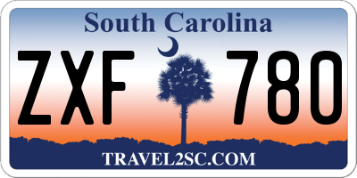 SC license plate ZXF780