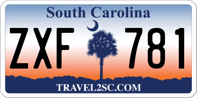 SC license plate ZXF781