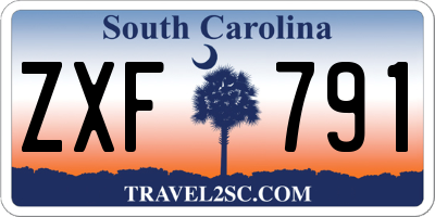 SC license plate ZXF791
