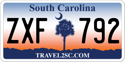 SC license plate ZXF792