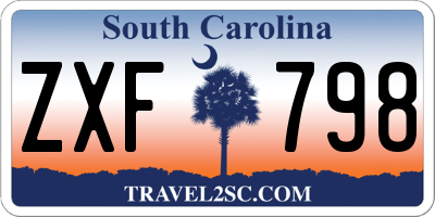 SC license plate ZXF798
