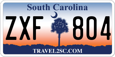 SC license plate ZXF804
