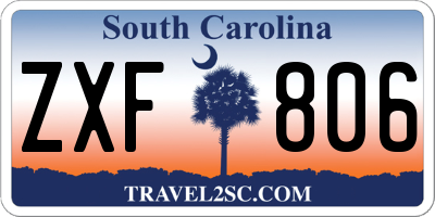 SC license plate ZXF806
