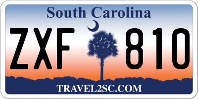 SC license plate ZXF810