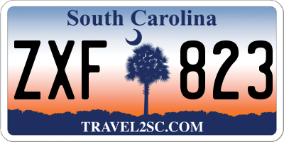 SC license plate ZXF823