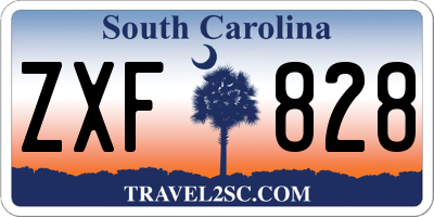SC license plate ZXF828