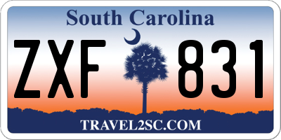 SC license plate ZXF831