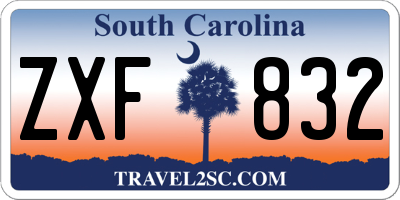 SC license plate ZXF832
