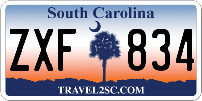 SC license plate ZXF834