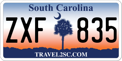 SC license plate ZXF835