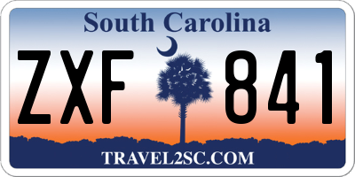 SC license plate ZXF841