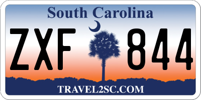 SC license plate ZXF844