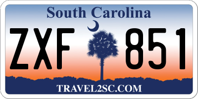 SC license plate ZXF851