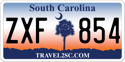 SC license plate ZXF854