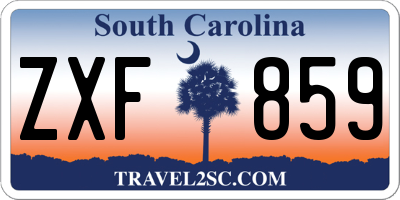 SC license plate ZXF859