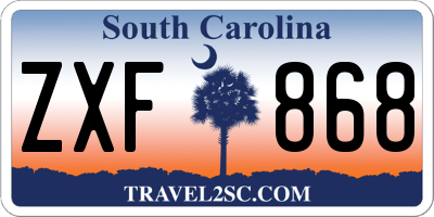 SC license plate ZXF868