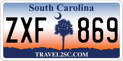 SC license plate ZXF869